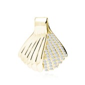 Pandantiv argint placat cu aur galben mermaid DiAmanti Z2018CG_W-DIA
